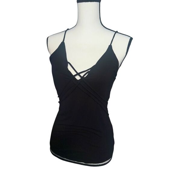 Black Strappy Tank Top - Picture 7 of 9